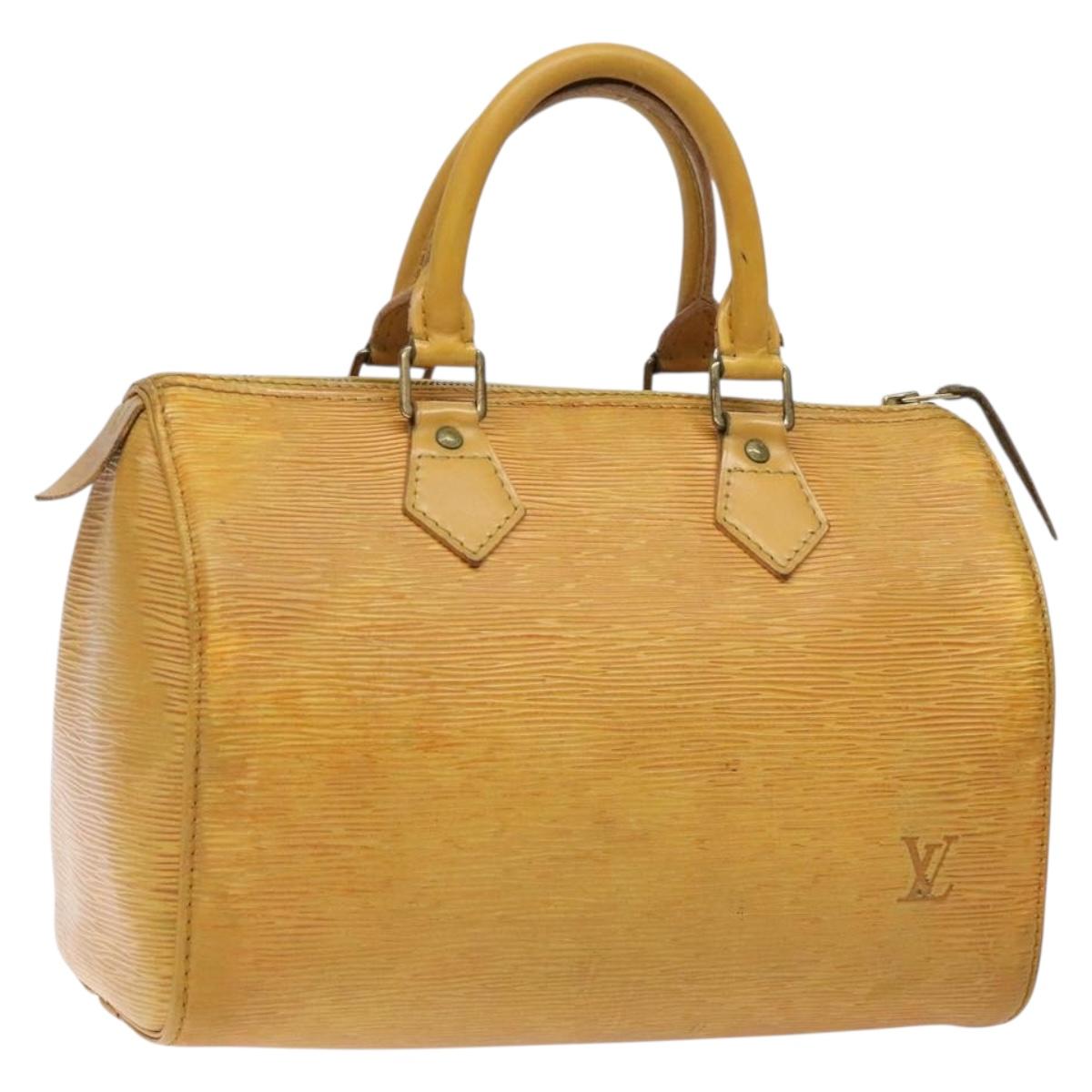 LOUIS VUITTON Epi Speedy 25 Hand Bag Tassili Yellow M43019 LV Auth bs27744