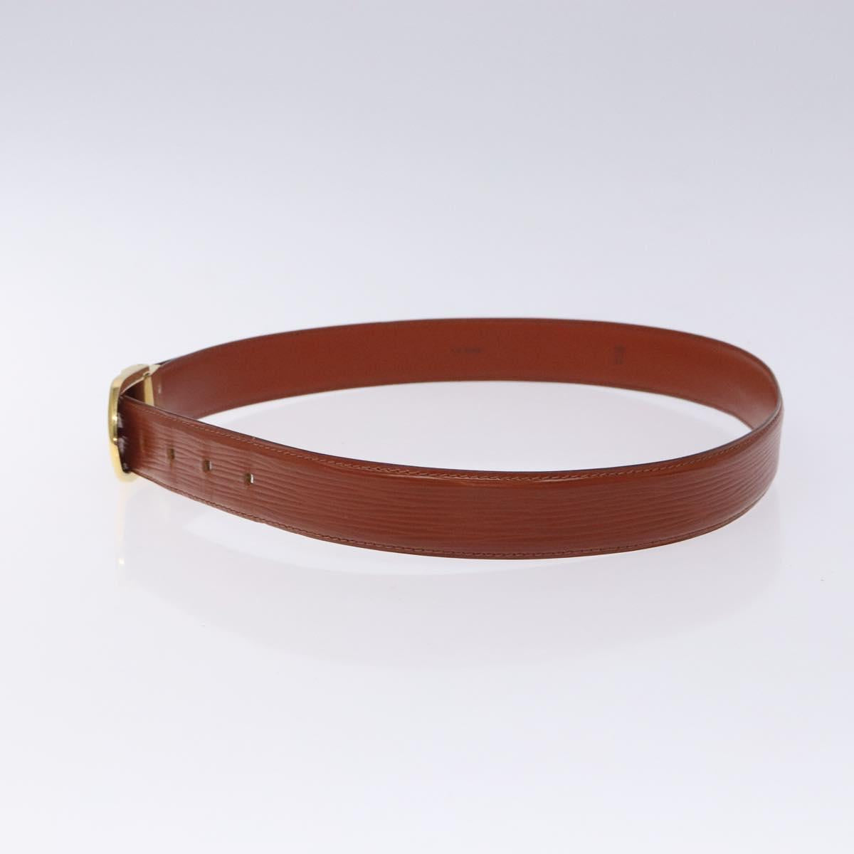 LOUIS VUITTON Epi Ceinture Classic Belt 35.4"" Brown LV Auth bs27757