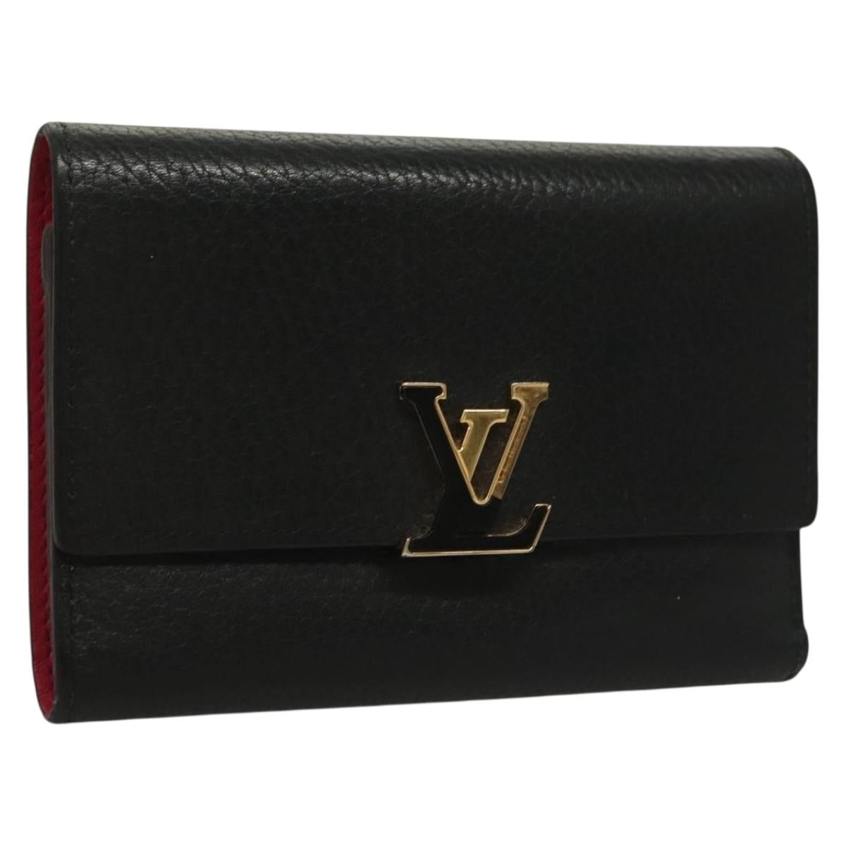 LOUIS VUITTON Portefeuille Capucines Compact Wallet Black M62157 LV Auth bs27759
