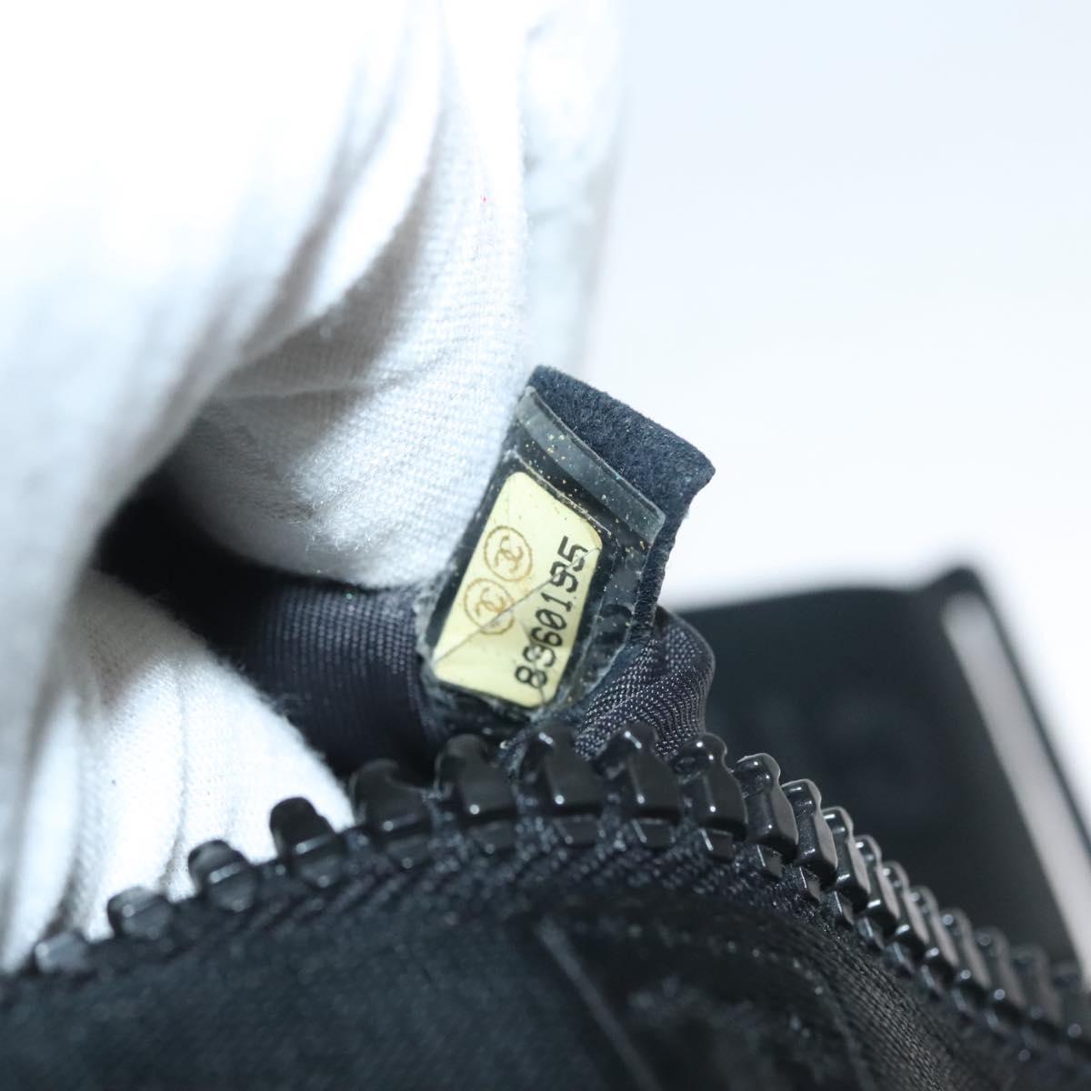 CHANEL Shoulder Bag PVC Black CC Auth bs27803