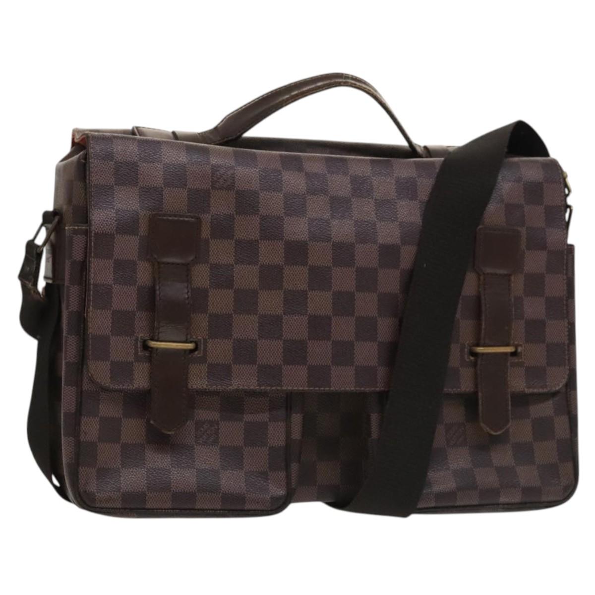 LOUIS VUITTON Damier Ebene Broadway Shoulder Bag N42270 LV Auth bs27810