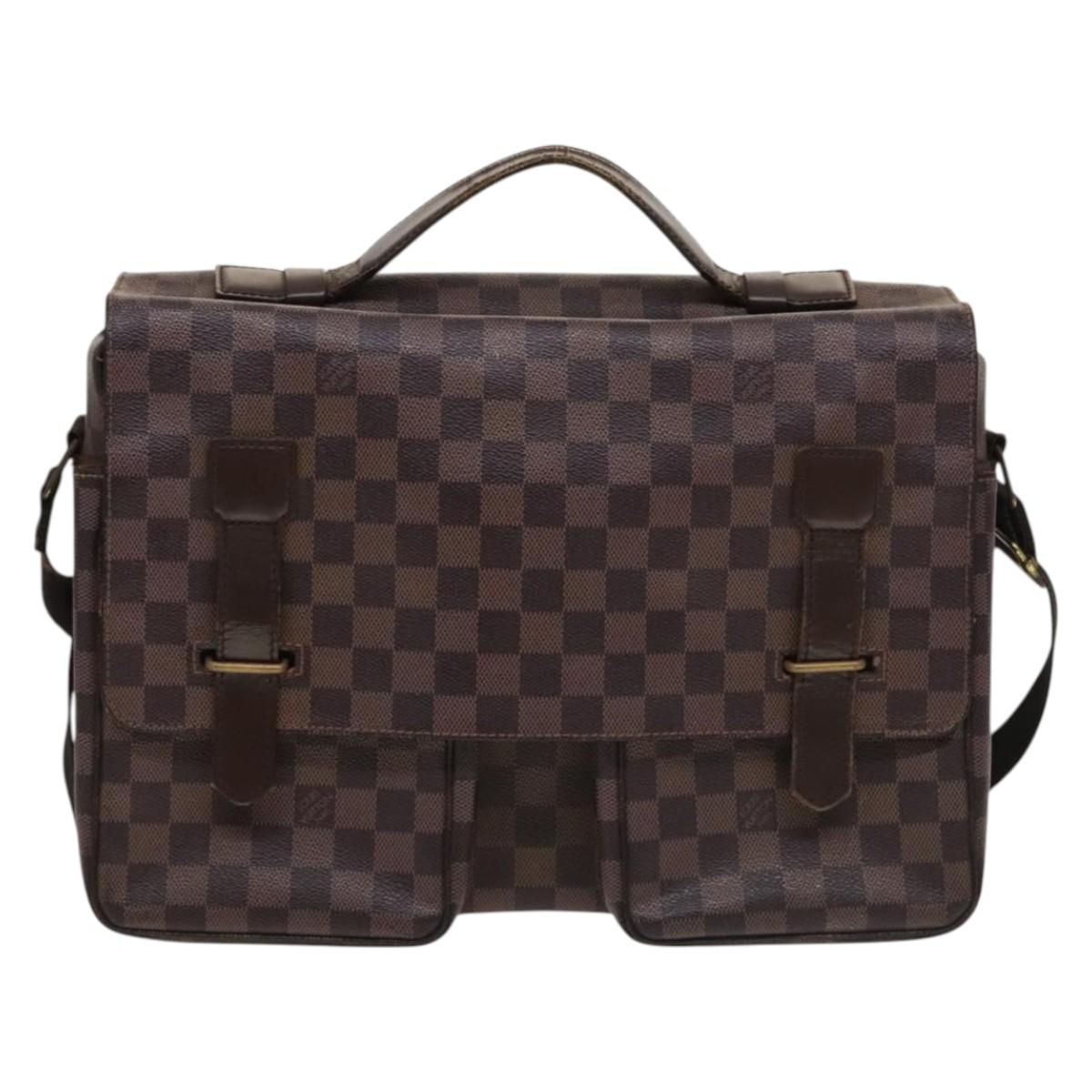 LOUIS VUITTON Damier Ebene Broadway Shoulder Bag N42270 LV Auth bs27810