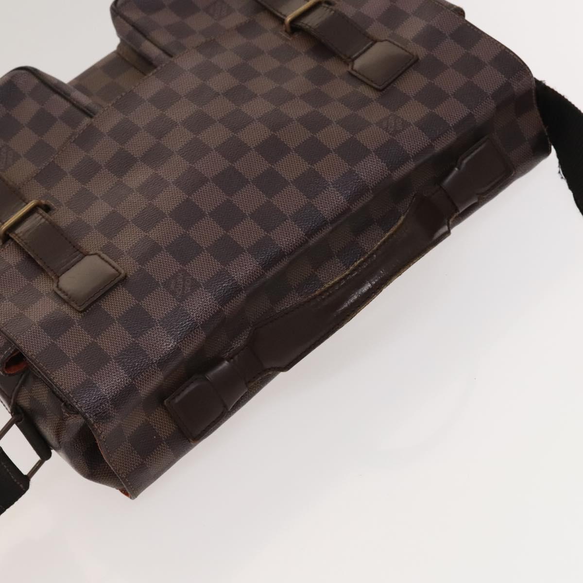 LOUIS VUITTON Damier Ebene Broadway Shoulder Bag N42270 LV Auth bs27810