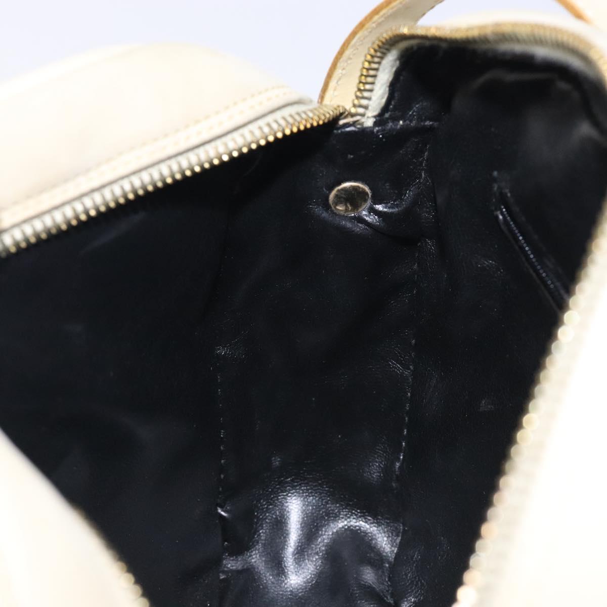 Salvatore Ferragamo Gancini Shoulder Bag Suede Beige Gold Auth bs27824