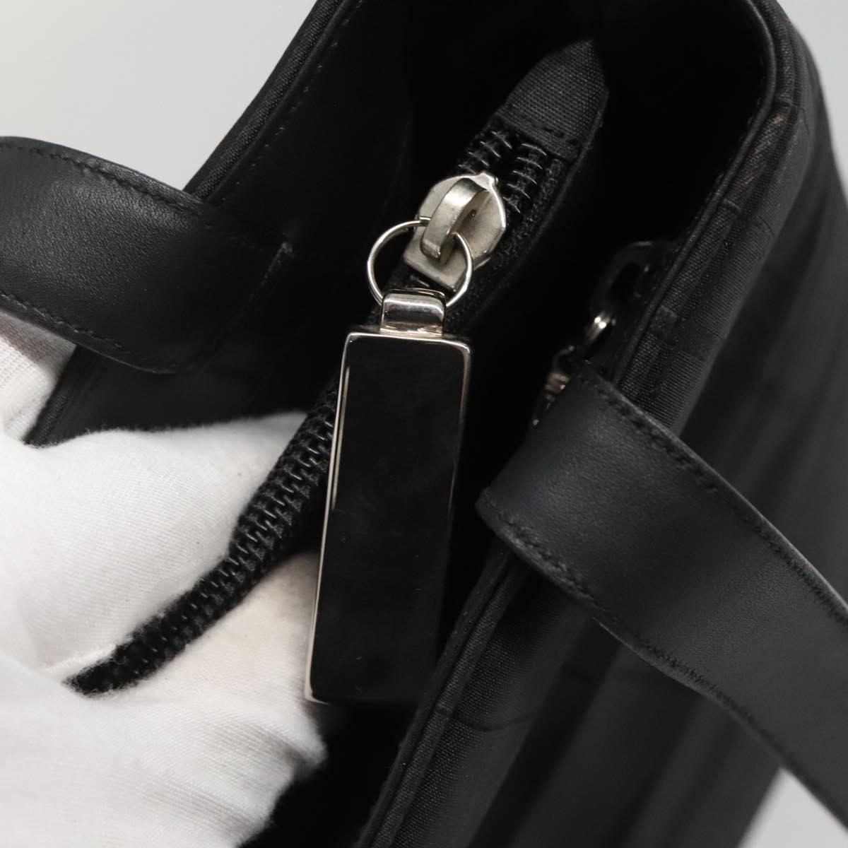 Salvatore Ferragamo Tote Bag Nylon Black Silver Auth bs27830