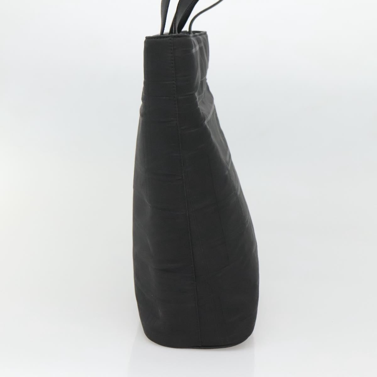 Salvatore Ferragamo Tote Bag Nylon Black Silver Auth bs27830