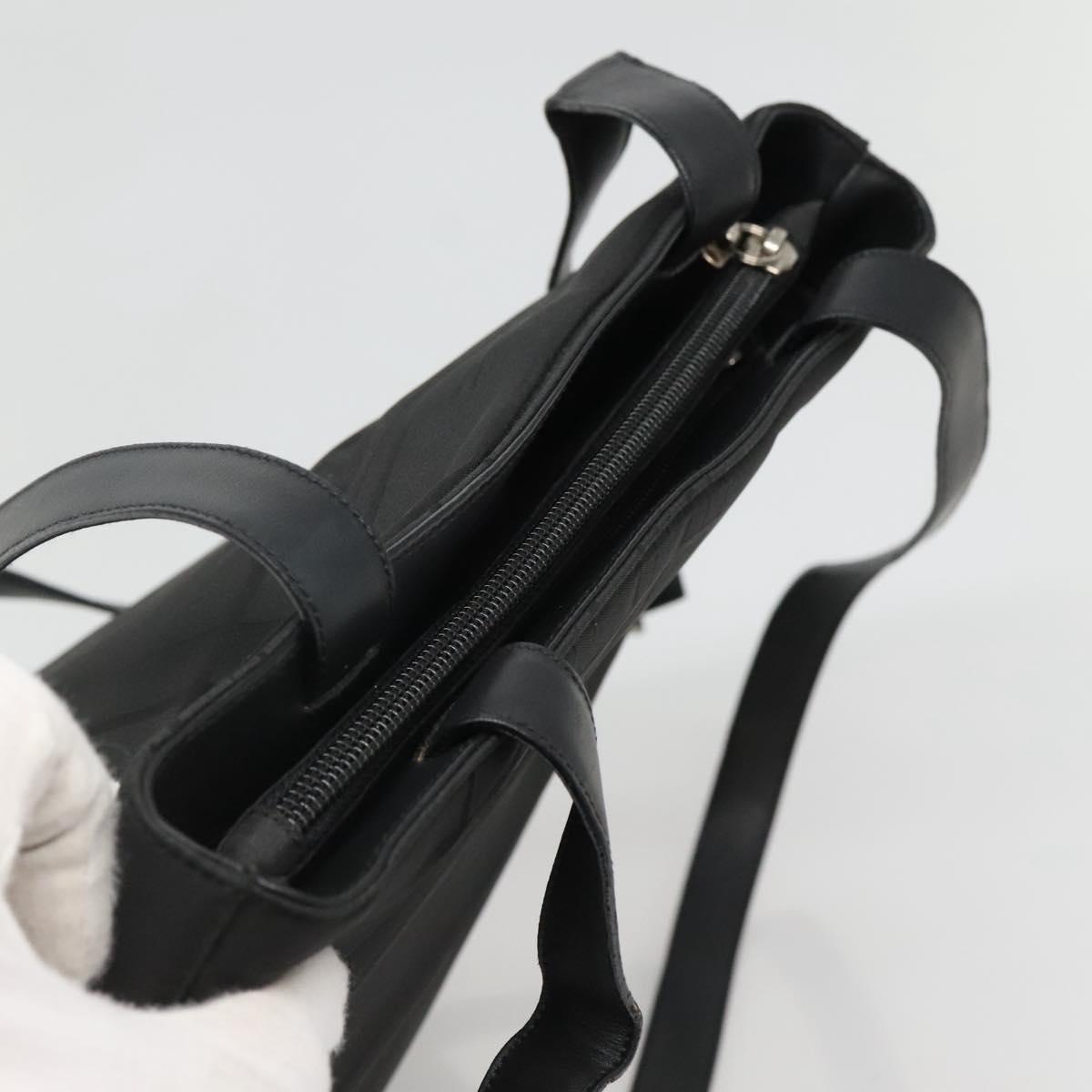 Salvatore Ferragamo Tote Bag Nylon Black Silver Auth bs27830