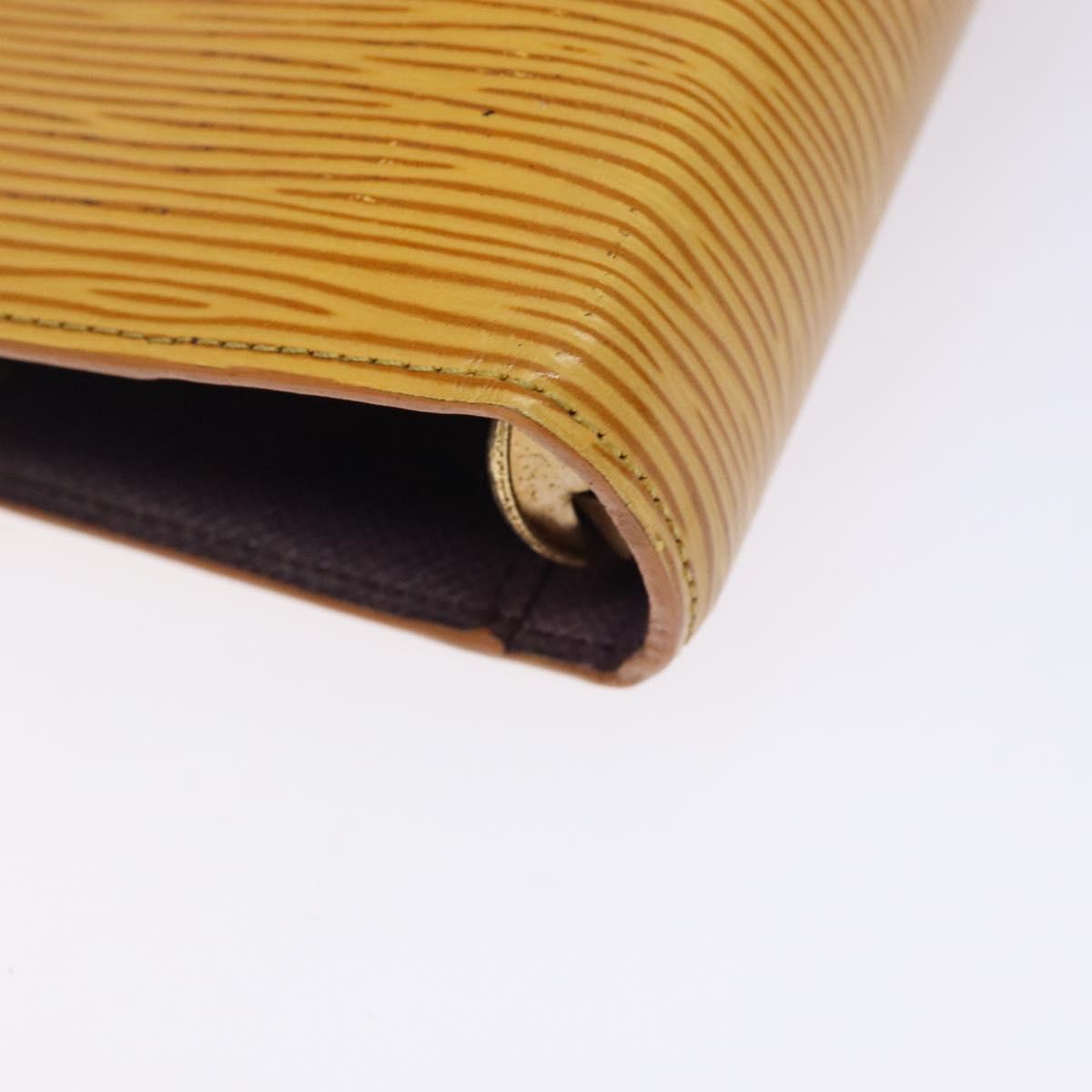 LOUIS VUITTON Epi Agenda MM Day Planner Cover Yellow R20049 LV Auth bs27869