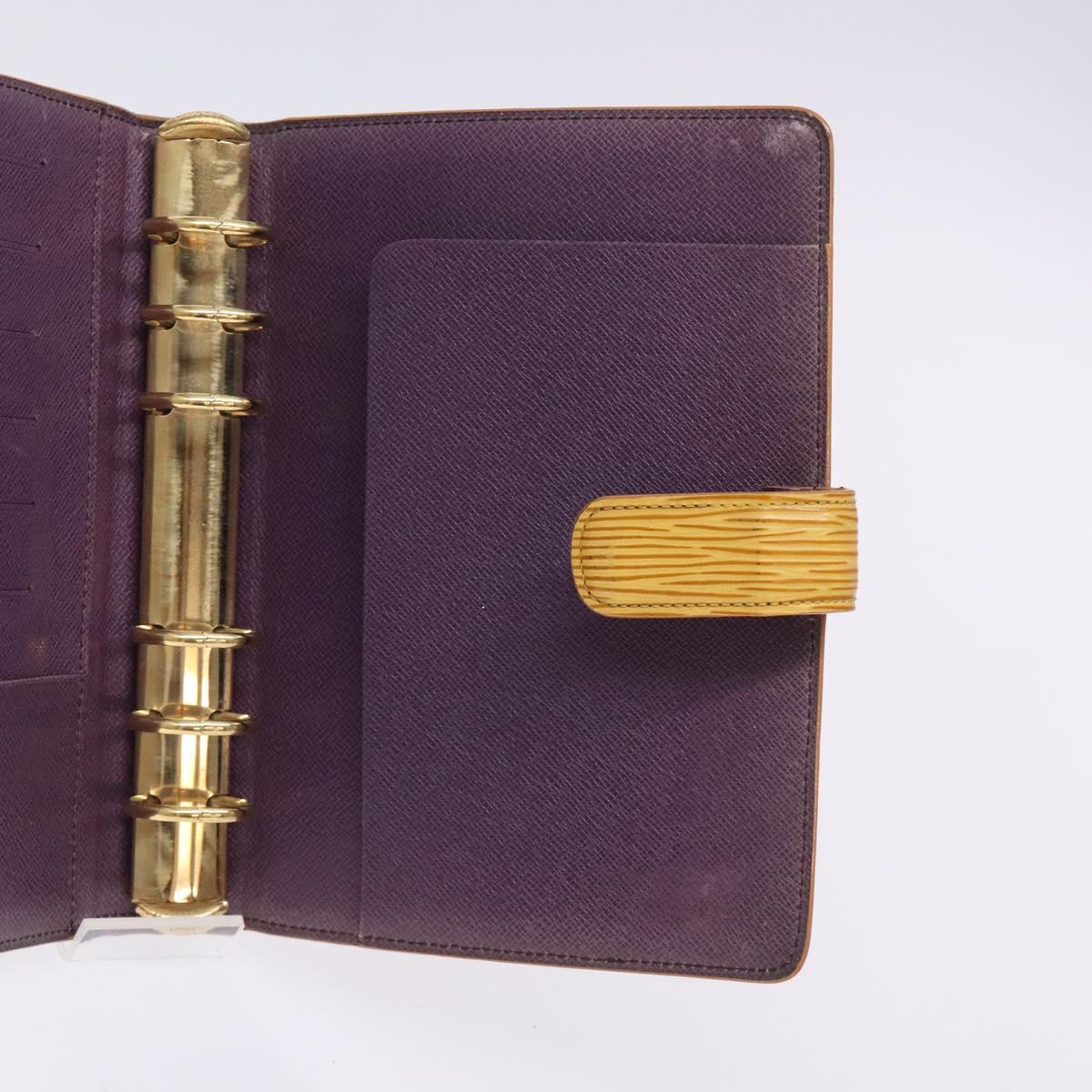 LOUIS VUITTON Epi Agenda MM Day Planner Cover Yellow R20049 LV Auth bs27869