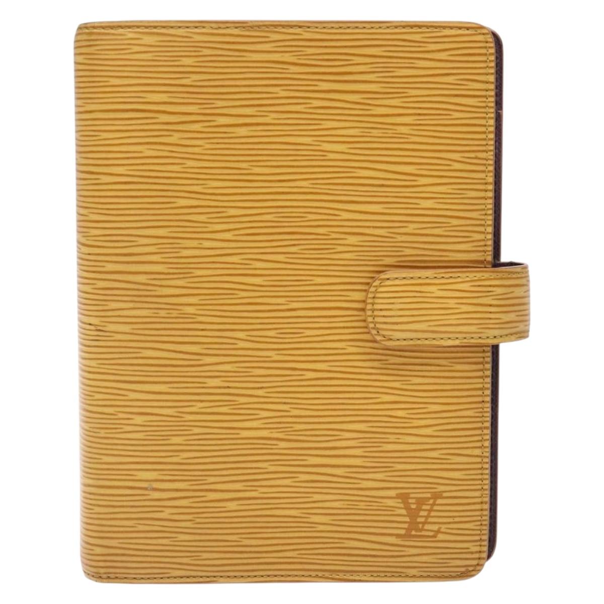 LOUIS VUITTON Epi Agenda MM Day Planner Cover Yellow R20049 LV Auth bs27869
