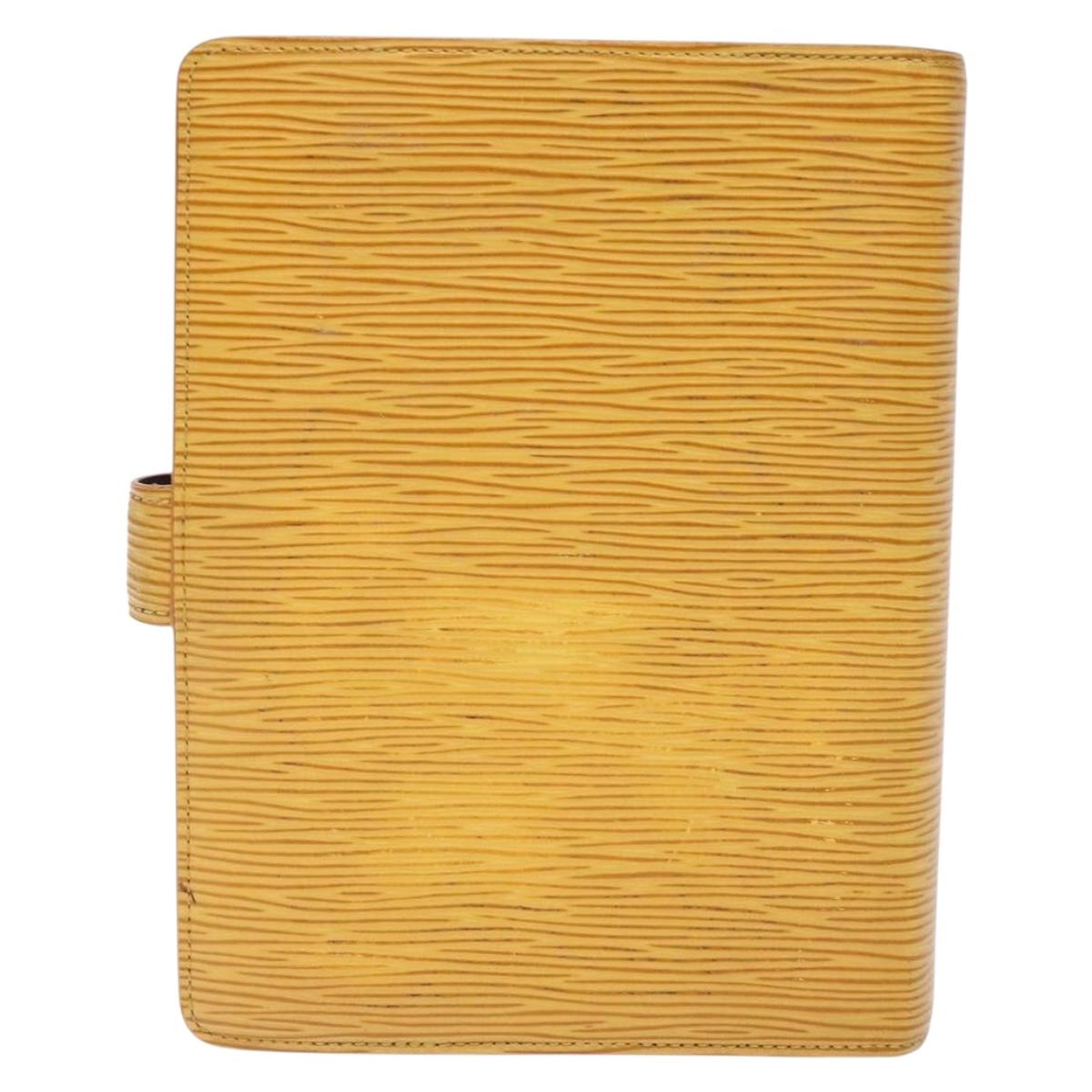 LOUIS VUITTON Epi Agenda MM Day Planner Cover Yellow R20049 LV Auth bs27869