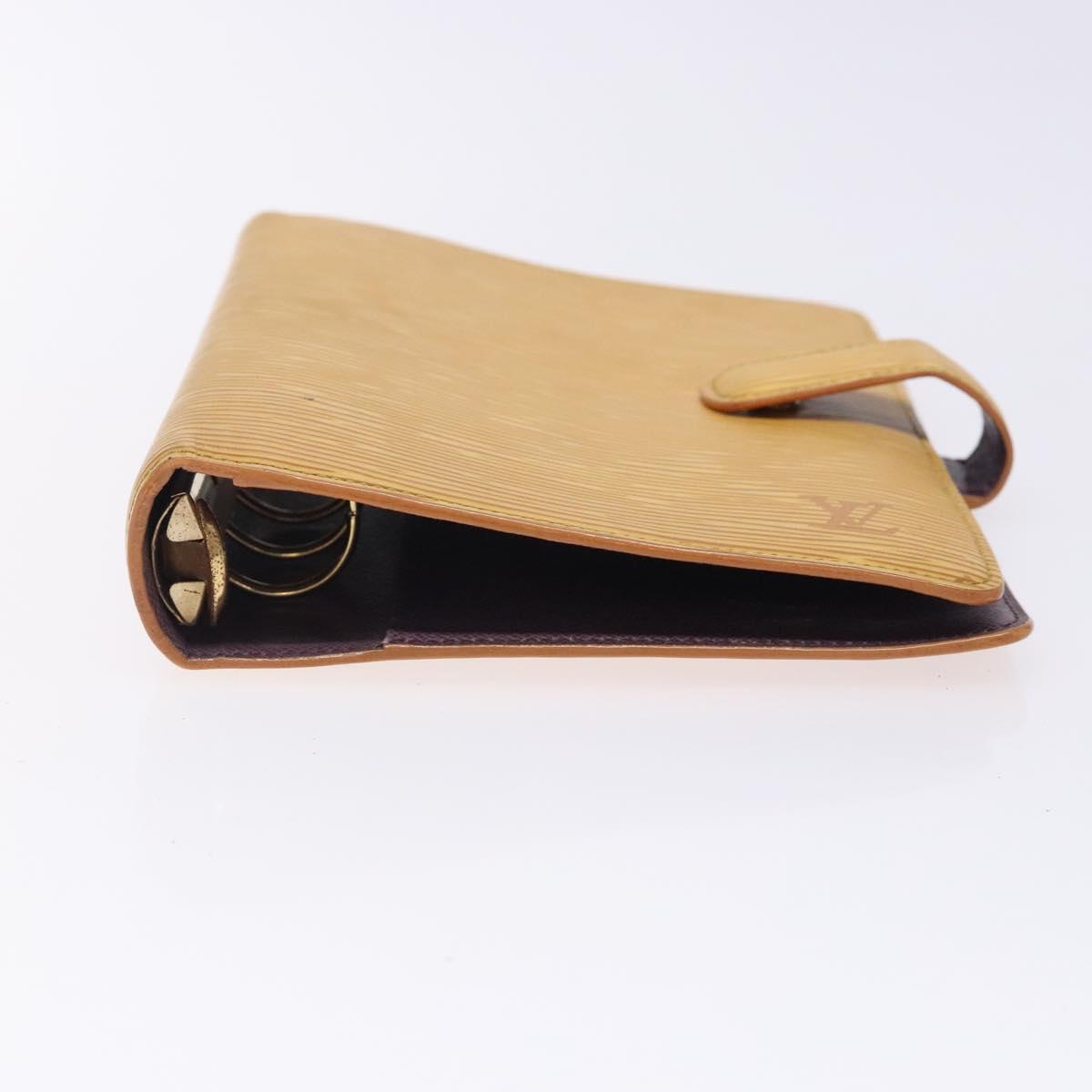 LOUIS VUITTON Epi Agenda MM Day Planner Cover Yellow R20049 LV Auth bs27869