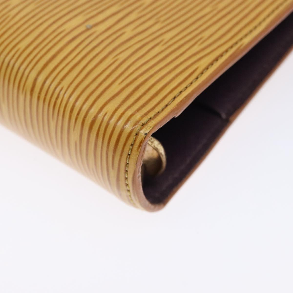 LOUIS VUITTON Epi Agenda MM Day Planner Cover Yellow R20049 LV Auth bs27869