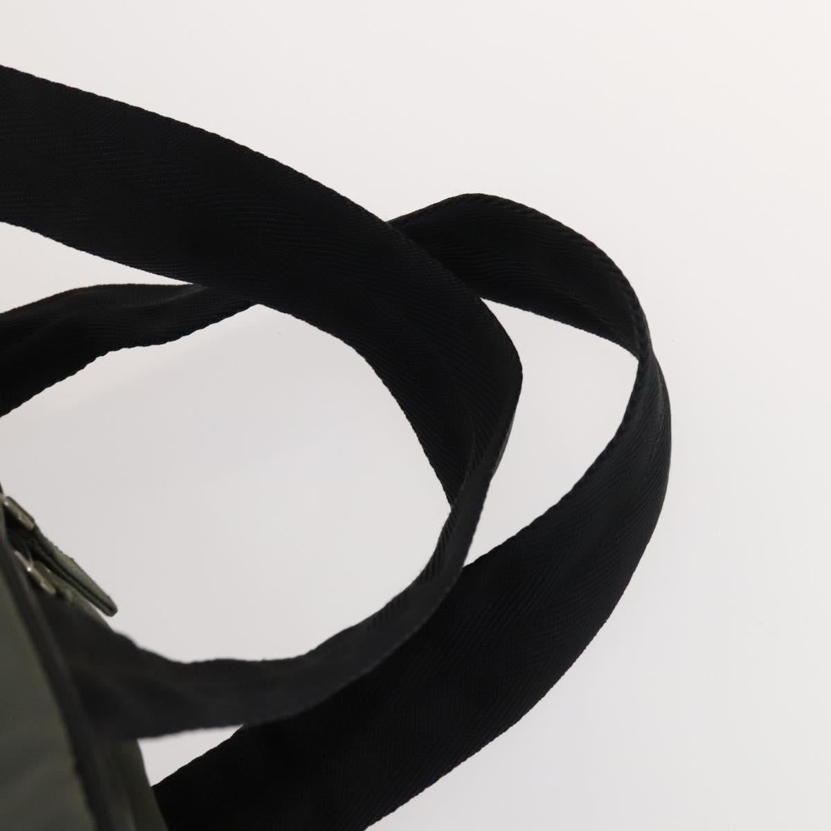 PRADA Sports Boston Bag Nylon Gray Silver Auth bs27925