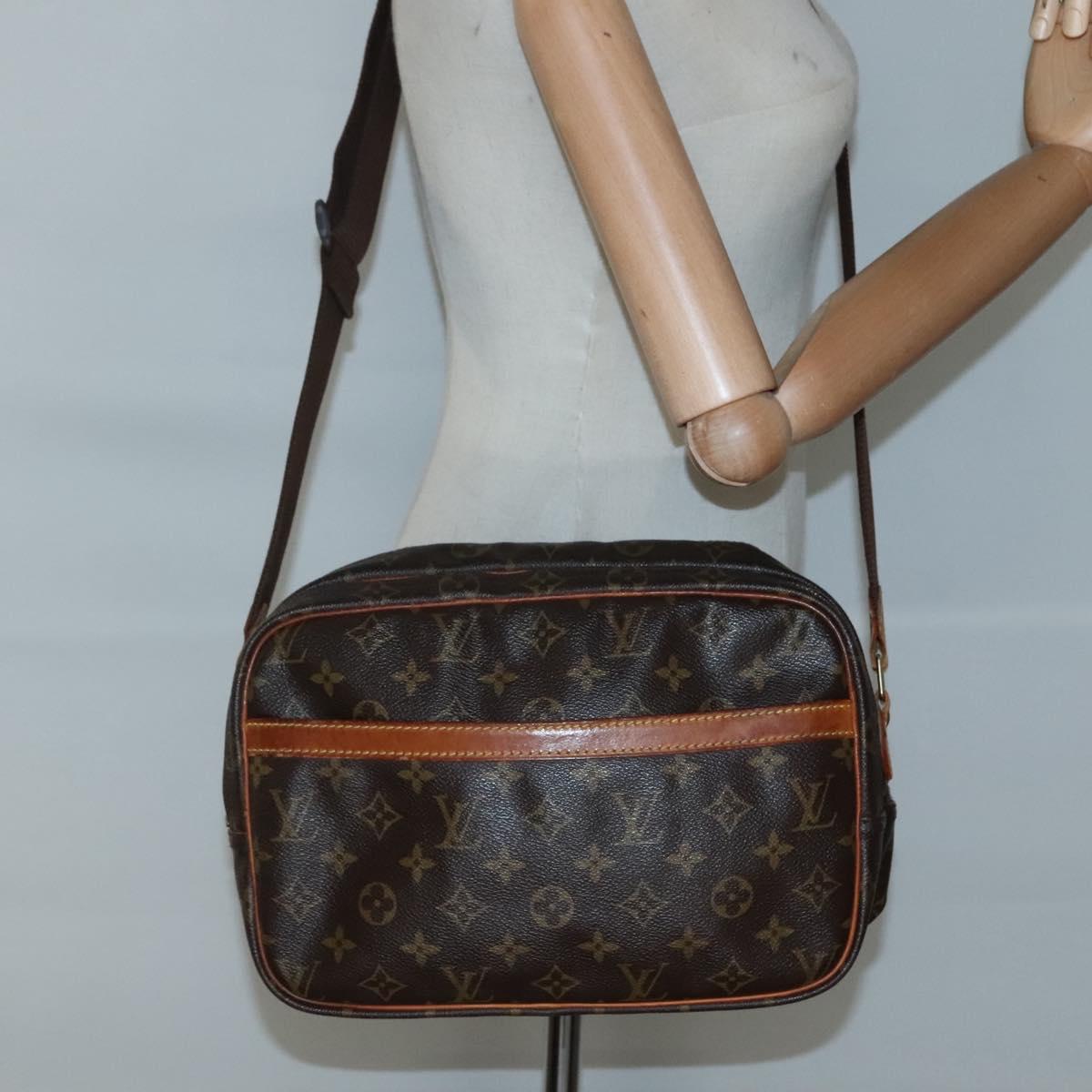 LOUIS VUITTON Monogram Reporter PM Shoulder Bag M45254 LV Auth bs27949