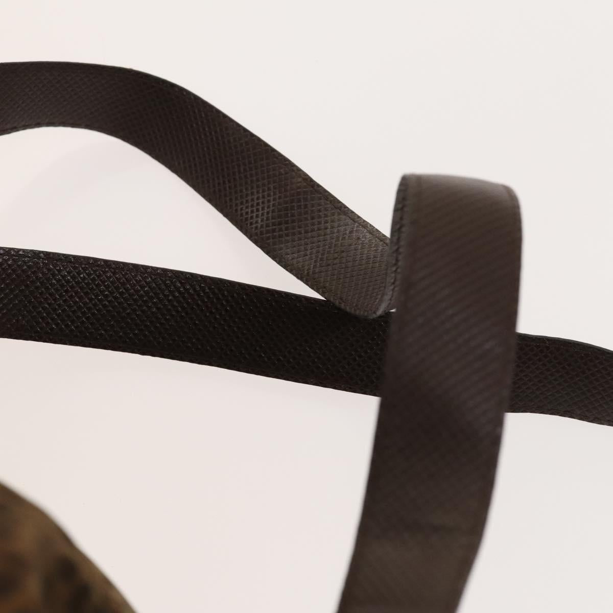 BOTTEGA VENETA Backpack Nylon Brown Gold Auth bs27978