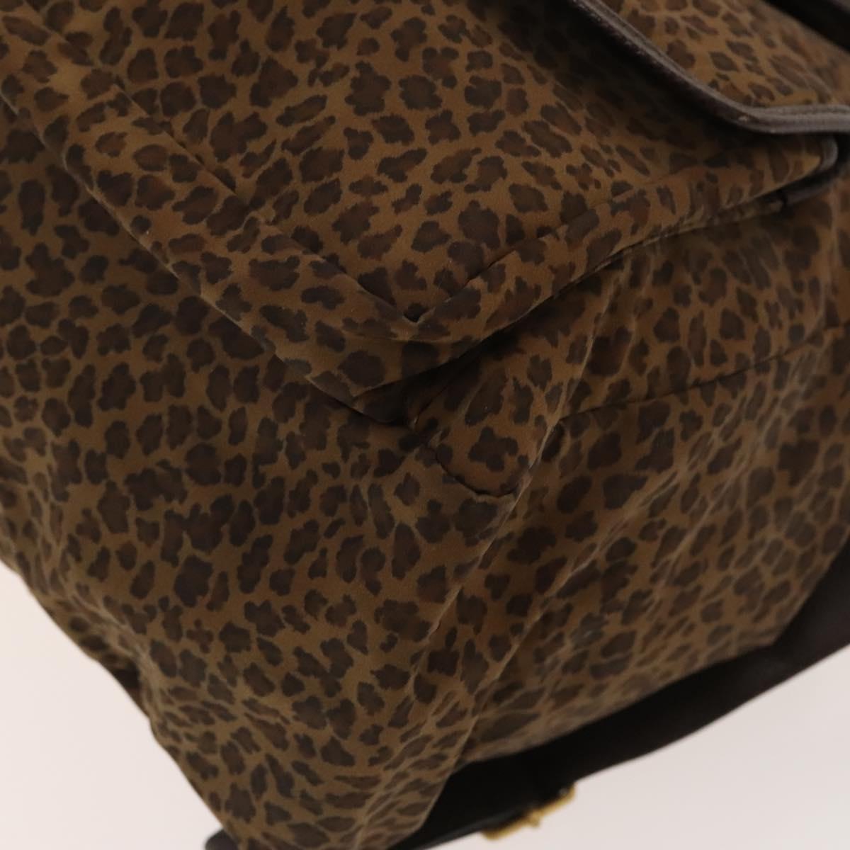 BOTTEGA VENETA Backpack Nylon Brown Gold Auth bs27978