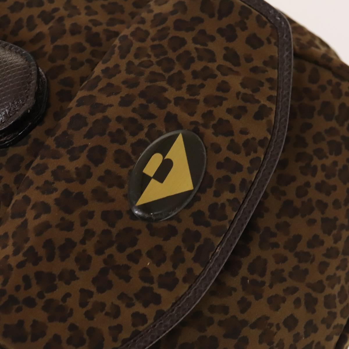 BOTTEGA VENETA Backpack Nylon Brown Gold Auth bs27978