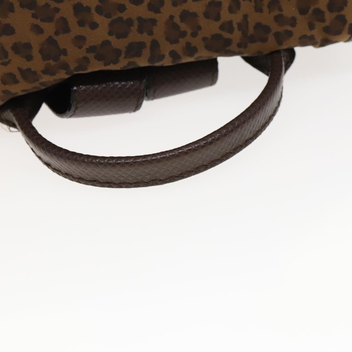 BOTTEGA VENETA Backpack Nylon Brown Gold Auth bs27978