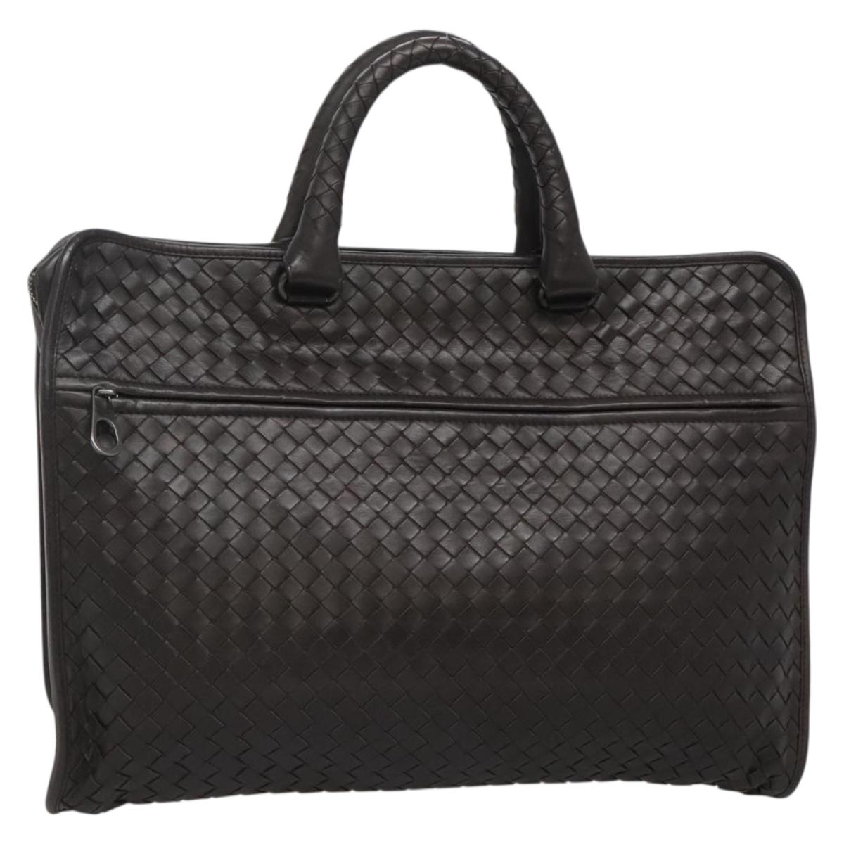 BOTTEGA VENETA INTRECCIATO Hand Bag Leather Brown Auth bs27982