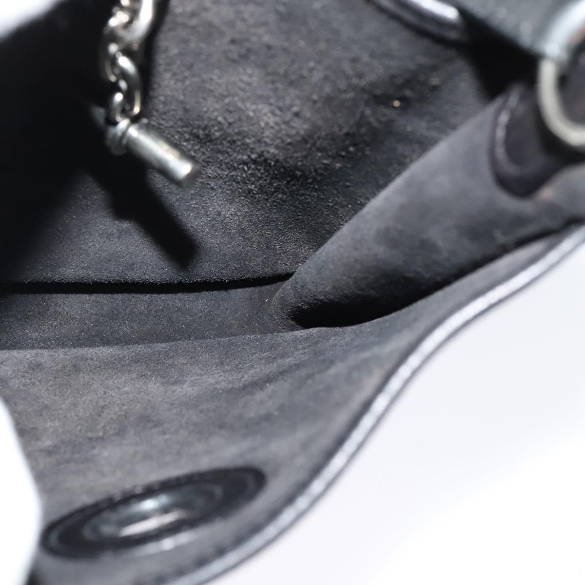 HERMES Vespa TPM Shoulder Bag Leather Black Auth bs27999