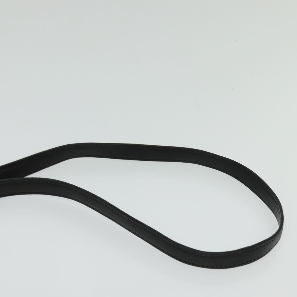 HERMES Vespa TPM Shoulder Bag Leather Black Auth bs27999