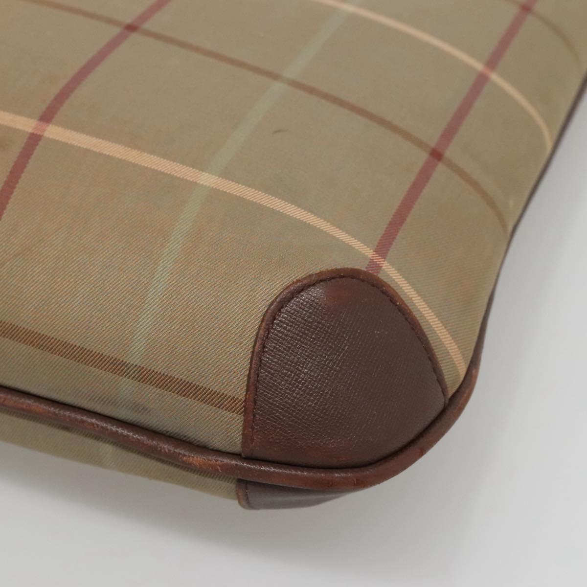 Burberrys Nova Check Tote Bag Canvas Beige Gold Auth bs28014