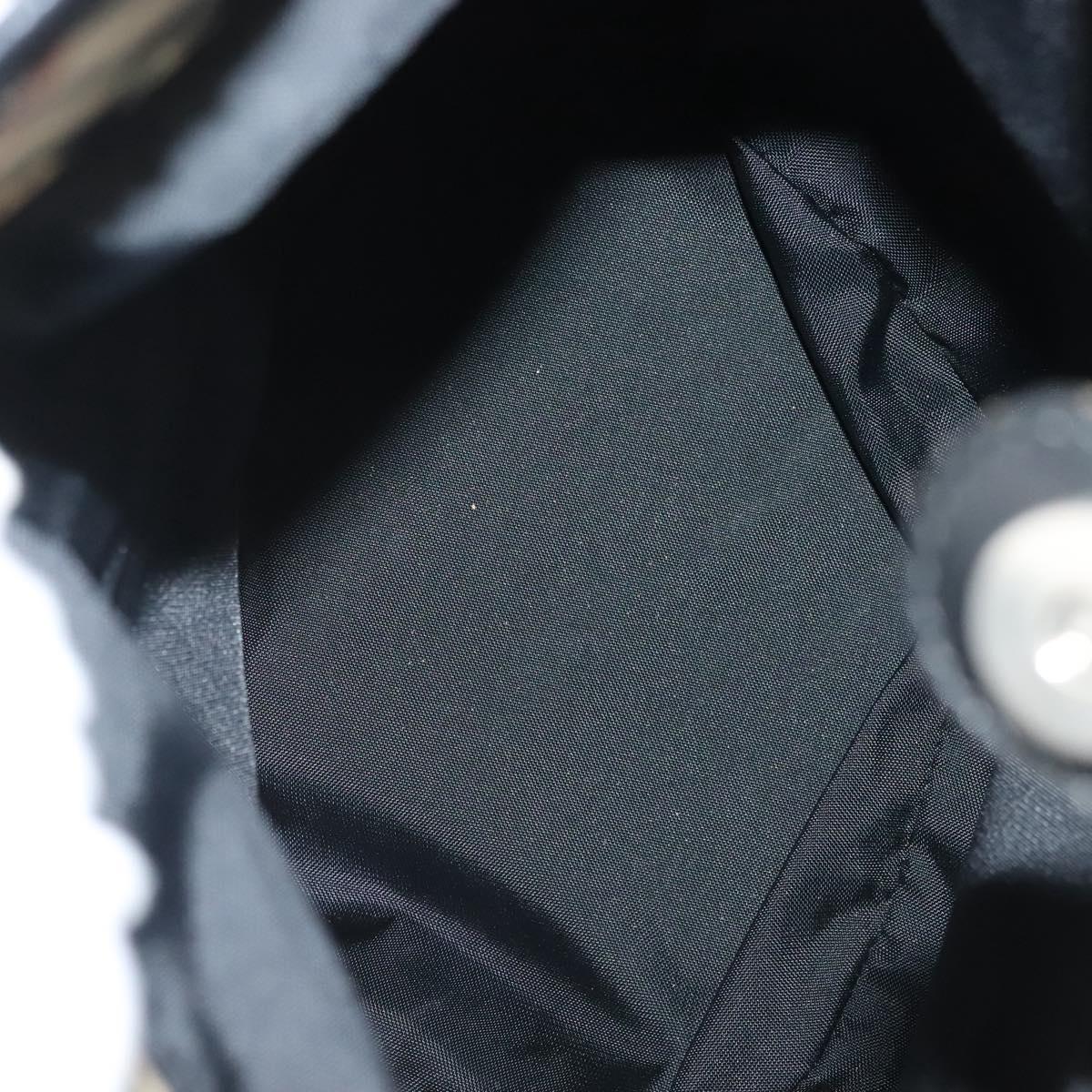 Burberrys Nova Check Blue Label Shoulder Bag Canvas Beige Silver Auth bs28026