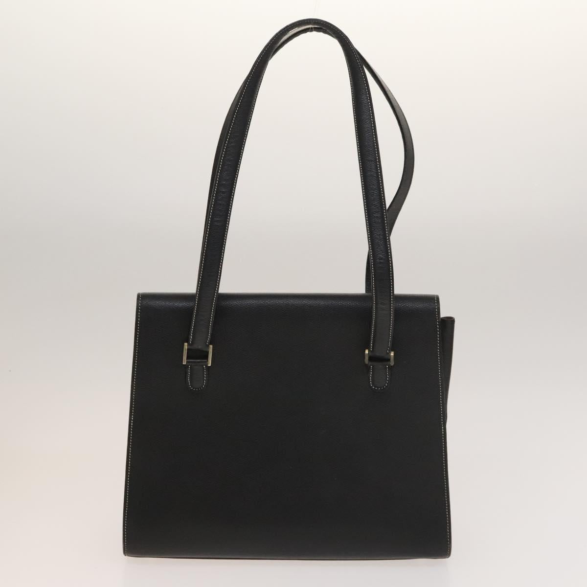 BALLY Tote Bag Leather 2Set Black Brown Auth bs28036