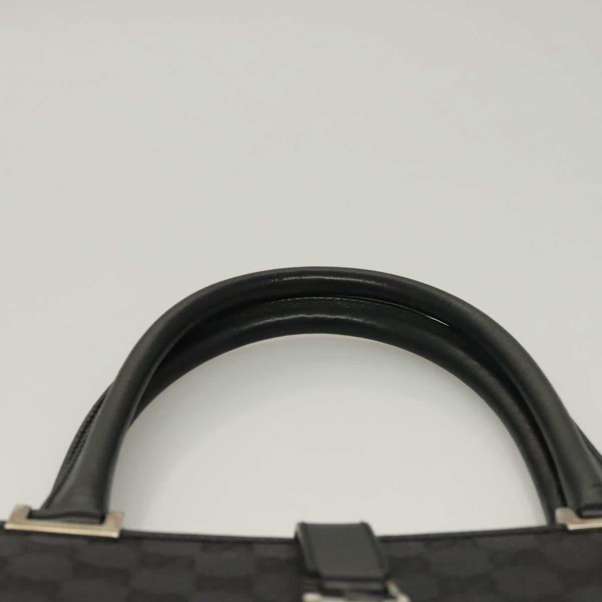 GUCCI GG Canvas Jackie Tote Bag Black Silver 002 1064 1669 Auth bs28068
