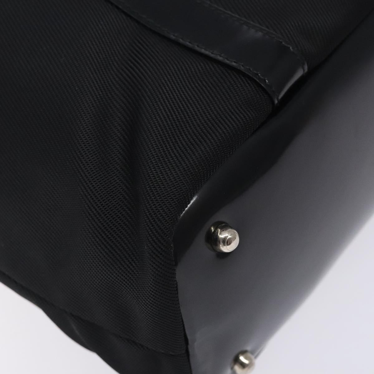 GUCCI Bamboo Tote Bag Nylon Black Silver 000 1998 0508 Auth bs28079