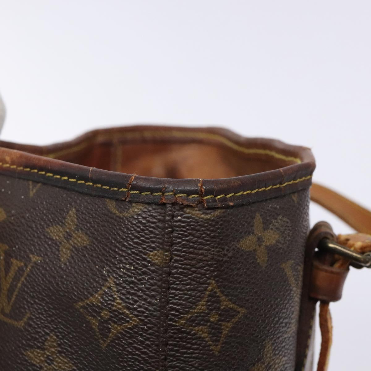 LOUIS VUITTON Monogram Bucket PM Shoulder Bag M42238 LV Auth bs28094
