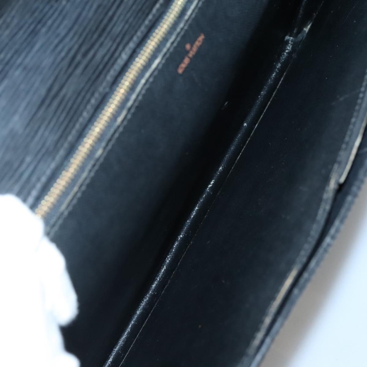 LOUIS VUITTON Epi Serviette Conseiller Business Bag Black M54422 LV Auth bs28107