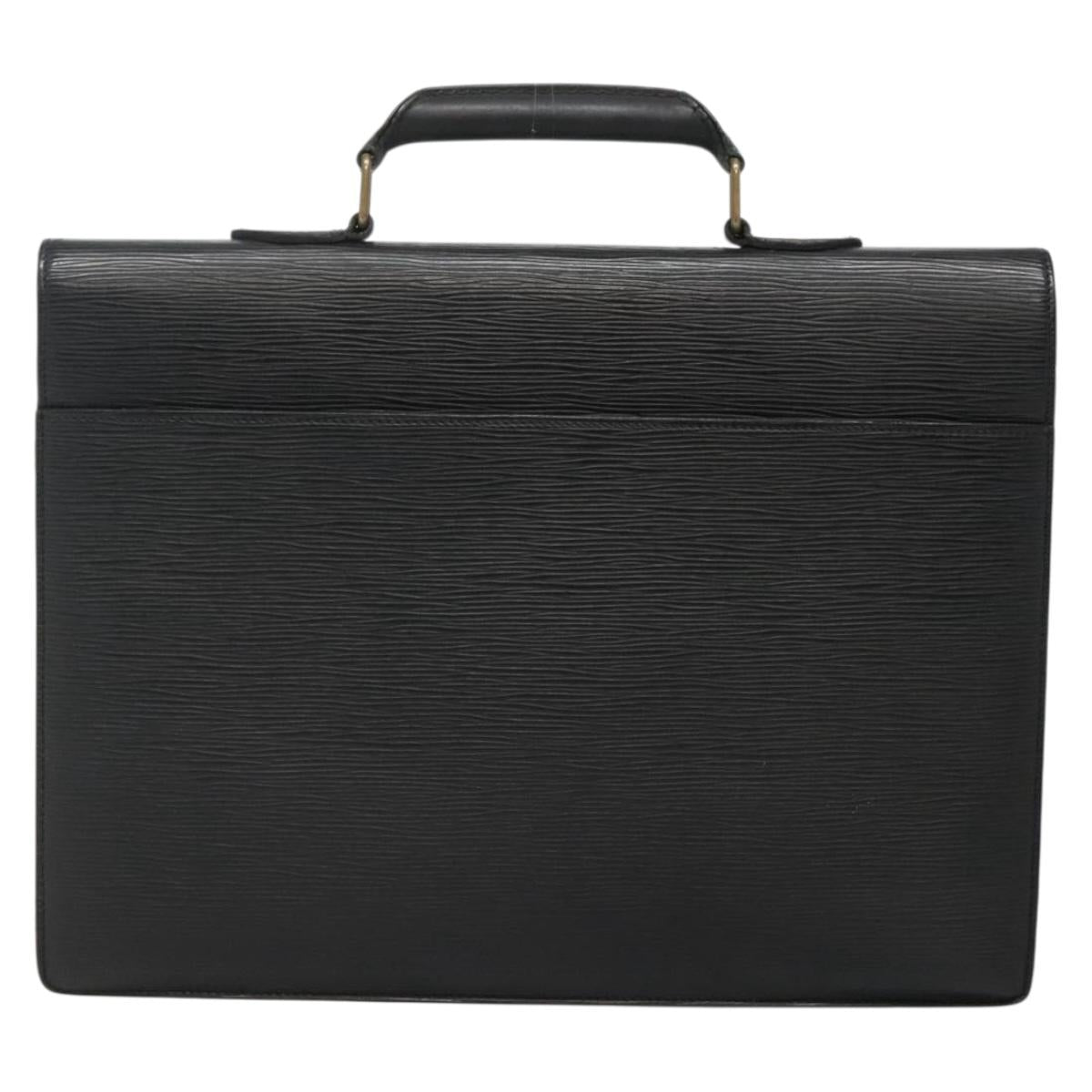 LOUIS VUITTON Epi Serviette Conseiller Business Bag Black M54422 LV Auth bs28107