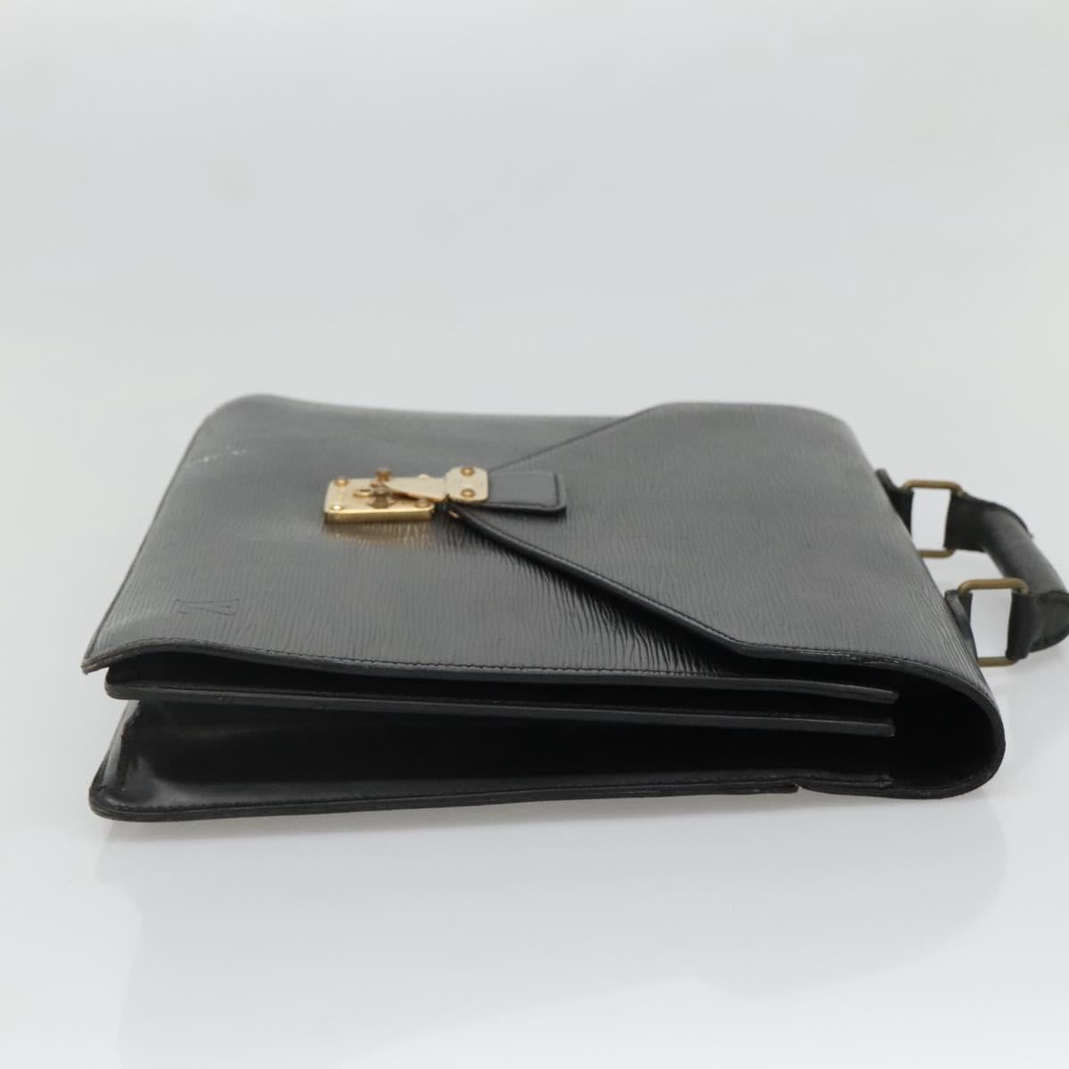 LOUIS VUITTON Epi Serviette Conseiller Business Bag Black M54422 LV Auth bs28107