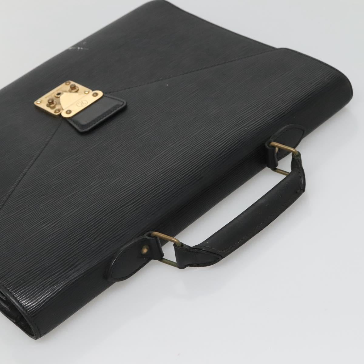 LOUIS VUITTON Epi Serviette Conseiller Business Bag Black M54422 LV Auth bs28107