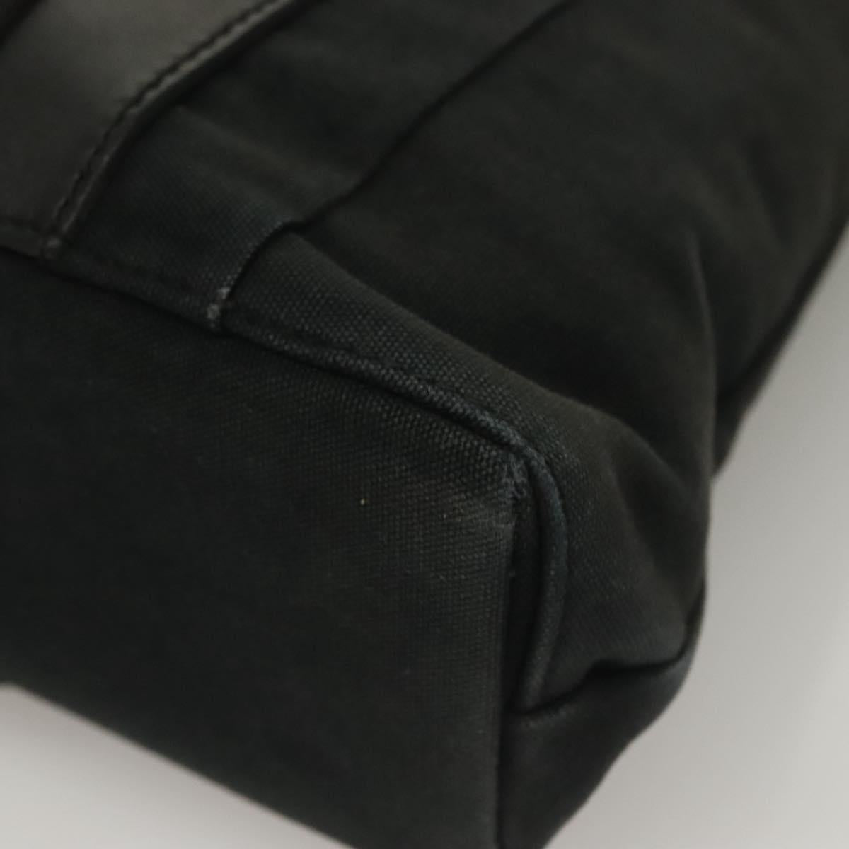 HERMES Toroca Horizontal PM Hand Bag Canvas Black Auth bs28113