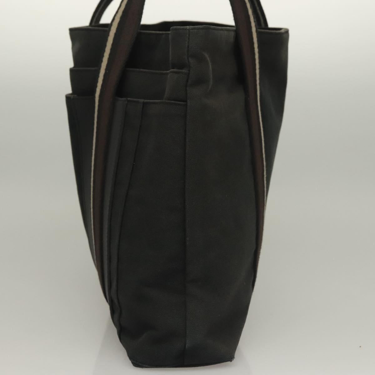 HERMES Toroca Horizontal PM Hand Bag Canvas Black Auth bs28113