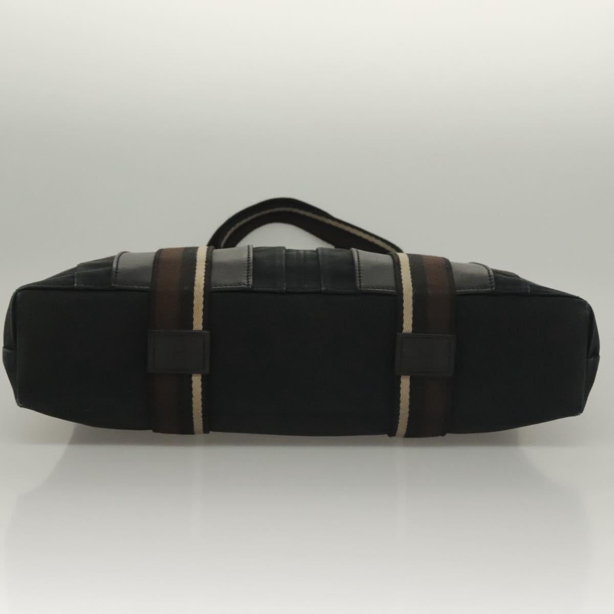 HERMES Toroca Horizontal PM Hand Bag Canvas Black Auth bs28113