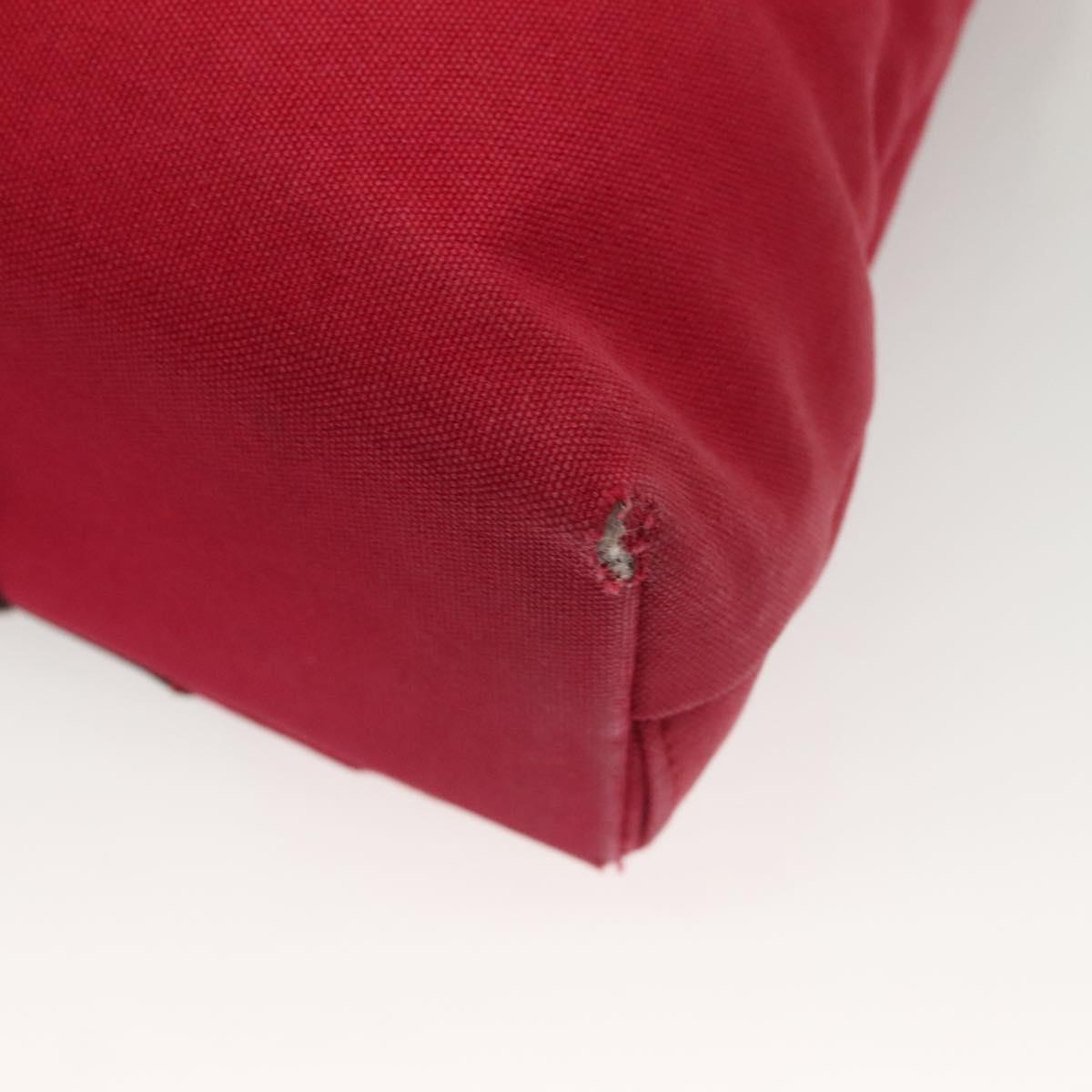 HERMES Toroca Horizontal PM Hand Bag Canvas Red Auth bs28114