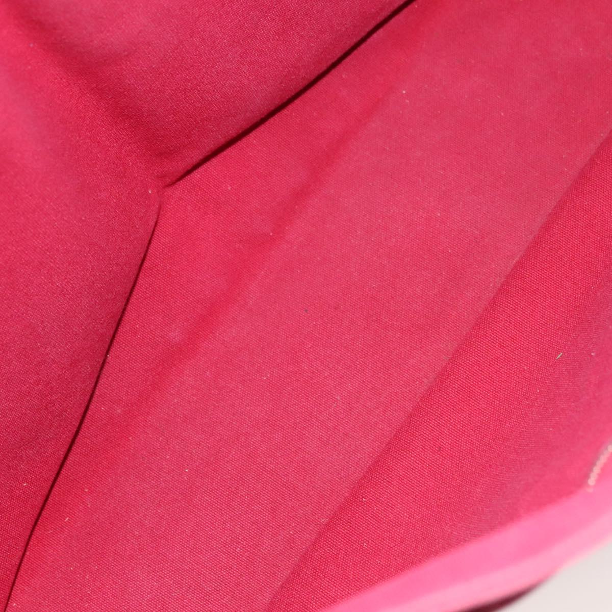 HERMES Toroca Horizontal PM Hand Bag Canvas Red Auth bs28114