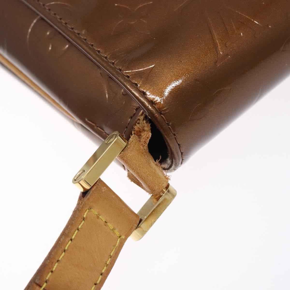LOUIS VUITTON Monogram Vernis Thompson Street Bag Bronze M91124 LV Auth bs28129