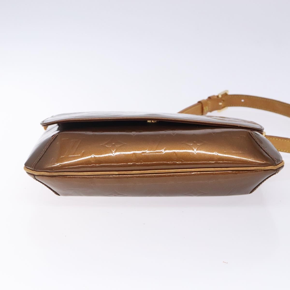 LOUIS VUITTON Monogram Vernis Thompson Street Bag Bronze M91124 LV Auth bs28129
