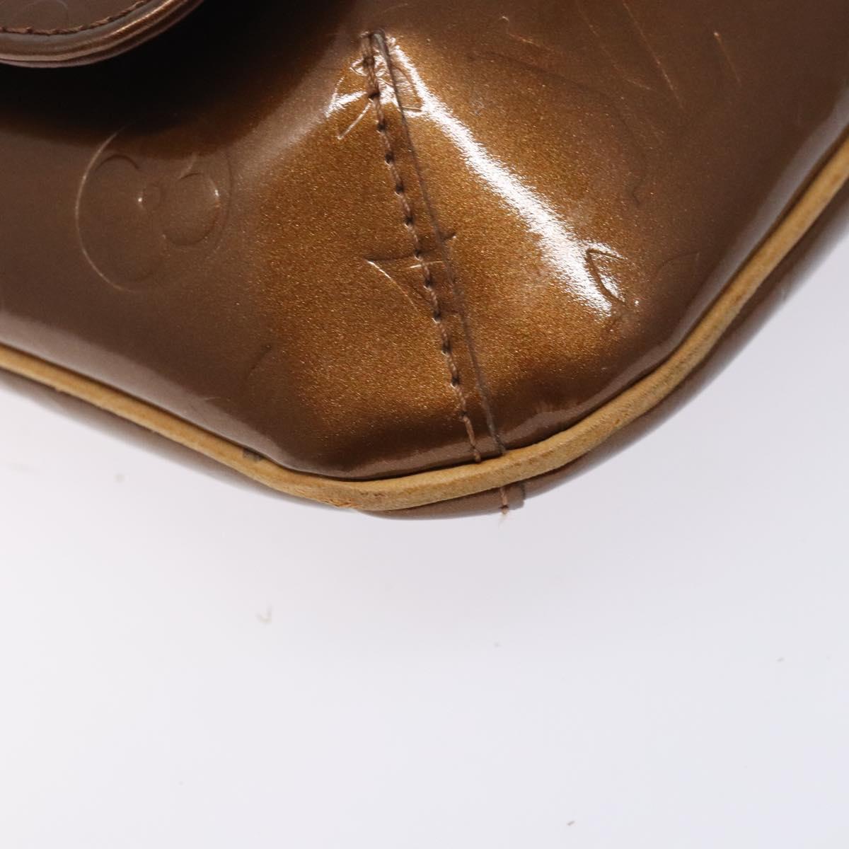 LOUIS VUITTON Monogram Vernis Thompson Street Bag Bronze M91124 LV Auth bs28129