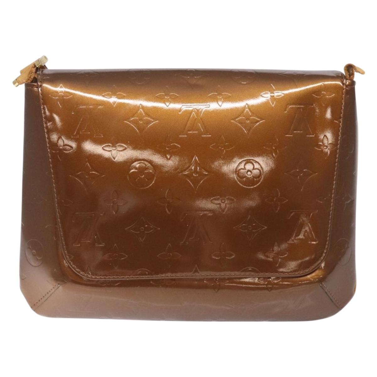LOUIS VUITTON Monogram Vernis Thompson Street Bag Bronze M91124 LV Auth bs28129