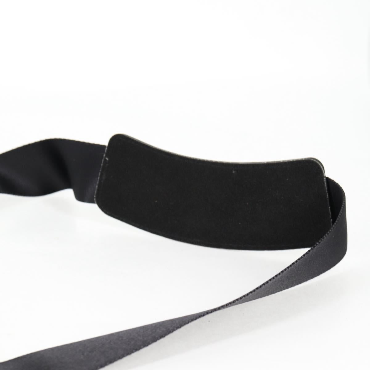 BURBERRY Shoulder Bag Nylon Black Silver Auth bs28161