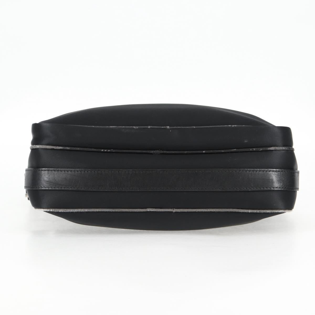 BURBERRY Shoulder Bag Nylon Black Silver Auth bs28161