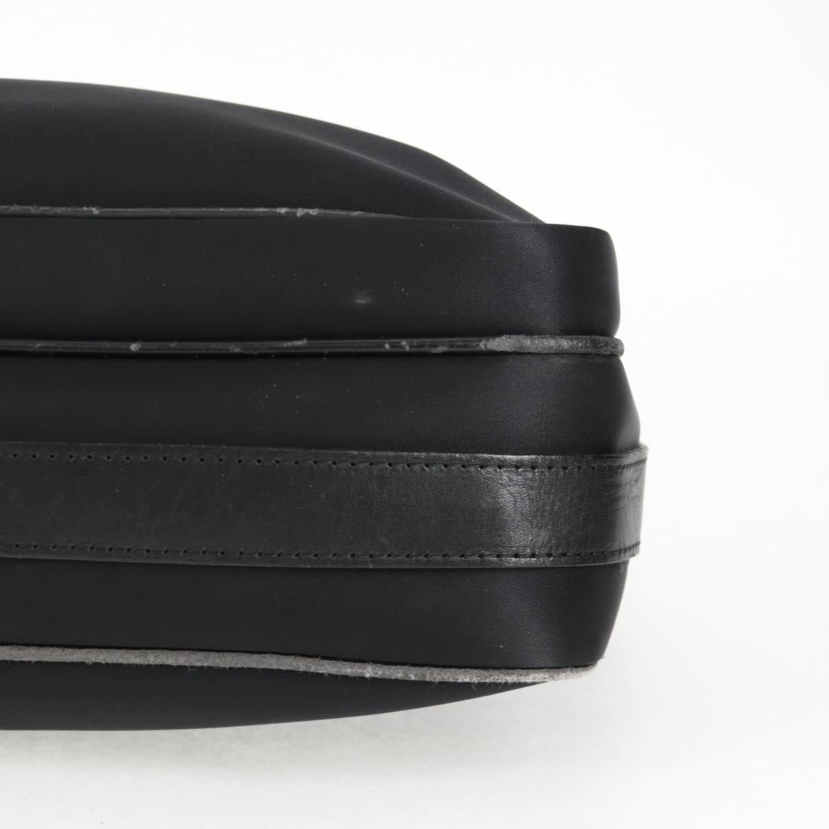 BURBERRY Shoulder Bag Nylon Black Silver Auth bs28161