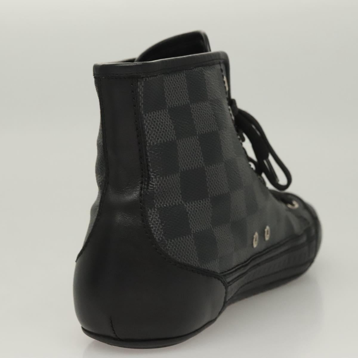 LOUIS VUITTON Damier Grafitte High Cut Sneakers LV Auth bs28163