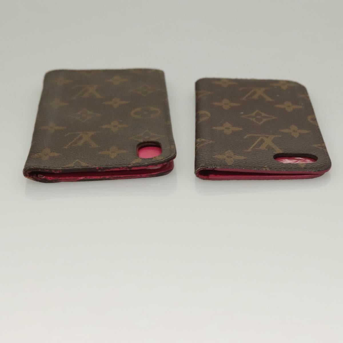 LOUIS VUITTON Monogram Eclipse Epi iPhone Case 4Set LV Auth bs28178